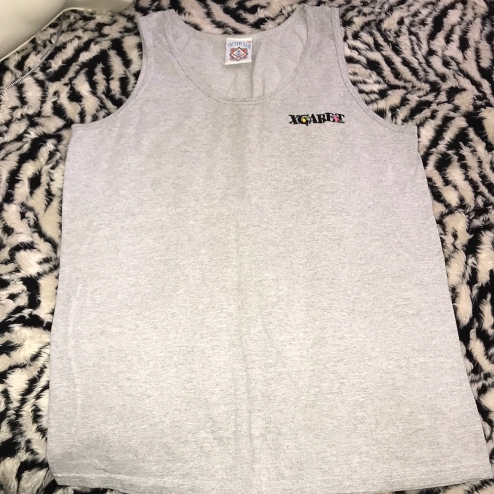 Yacht club Xcaret Medium grey vintage tank 💕